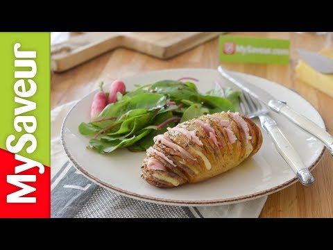 Hasselback potatoes et effiloché de jambon (La bonne cuisine des blogs)