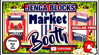 ✅HIGH END LOOK TUMBLING TOWER BLOCKS 4TH OF JULY MARKET BOOTH✅UNIQUE FARM CRAFTS USING JENGA BLOCKS✅