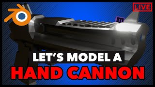 Blender Livestream - 3D Modeling a Fortnite Hand Cannon (Twitch VOD)