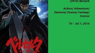 Summer 2016 Anime Part 1