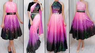 PARTY WEAR SAREE DRAPING IN 5 ELEGANT AND UNIQUE STYLES|DRAPE YOUR SAREE FOR FAREWELL PARTY|HINDI