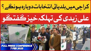 Ali Zaidi Latest Press Conference | Local Bodies Election In Karachi | BOL News