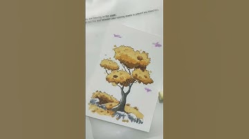 ohuhu marker tree drawing , alcohol  marker #shorts