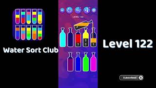 🎮 Water Sort Club Level 122 Walkthrough | Fun Liquid Sorting Game 💧 | SolutionGuruji