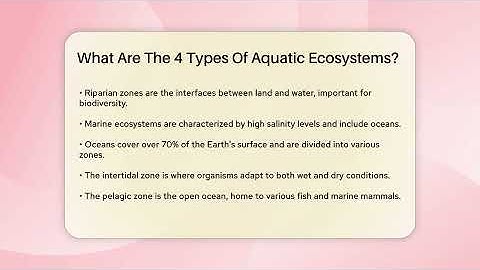 What Are The 4 Types Of Aquatic Ecosystems? - Ecosystem Essentials