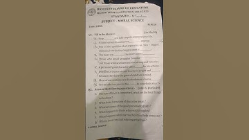 ICSE class 10, Previous year question paper of Moral Science ( second term)
