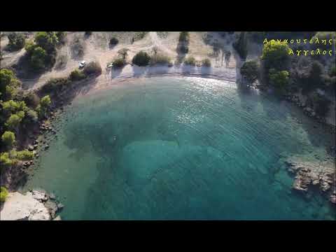 Η παραλία Μικρό Κουνούπι (Ν. Αργολίδας) ΑΝΩΘΕΝ - Aerial video by drones Dji