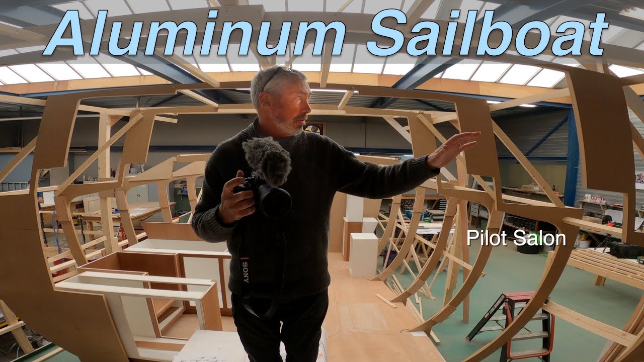 Boat Tour! ALUMINUM Sailboat Pt 15 – INTERIOR Layout Enksail Orion 49 | LEWMAR Factory Tour