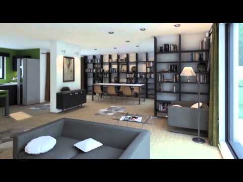 Visite virtuelle d'une maison ctvl gamme contemporaine youtube Interieur dune maison moderne
