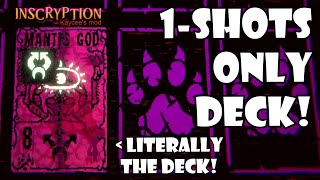 1-Shot only deck! How to get the easiest wins! | Inscryption Kaycee's mod