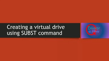 Creating a virtual drive using SUBST command