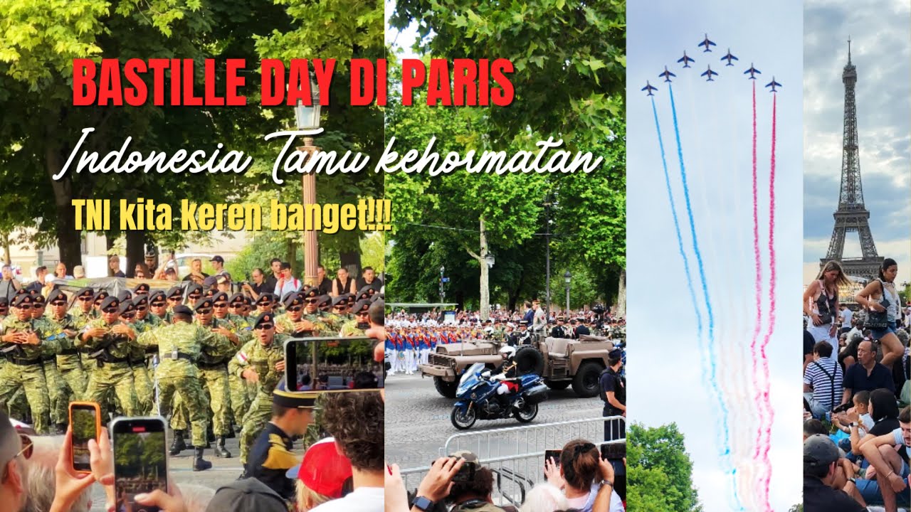 TNI kita keren banget ada di acara hari Bastille di Paris ❤️🇮🇩🇫🇷