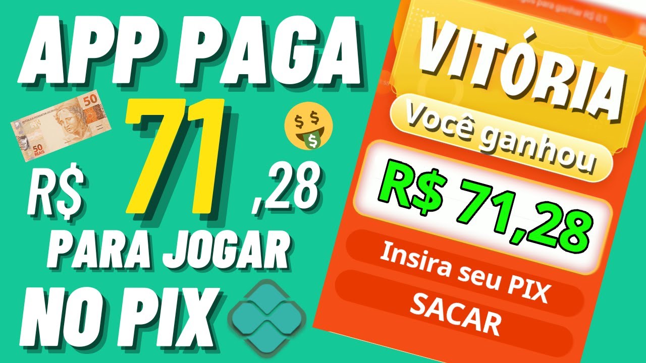 APP PARA GANHAR Dinheiro VIA PIX JOGANDO NO CELULAR PAGA $70 REAIS POR DIA