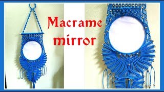 DIY Macrame Mirror wall-hanging tutorial in hindi