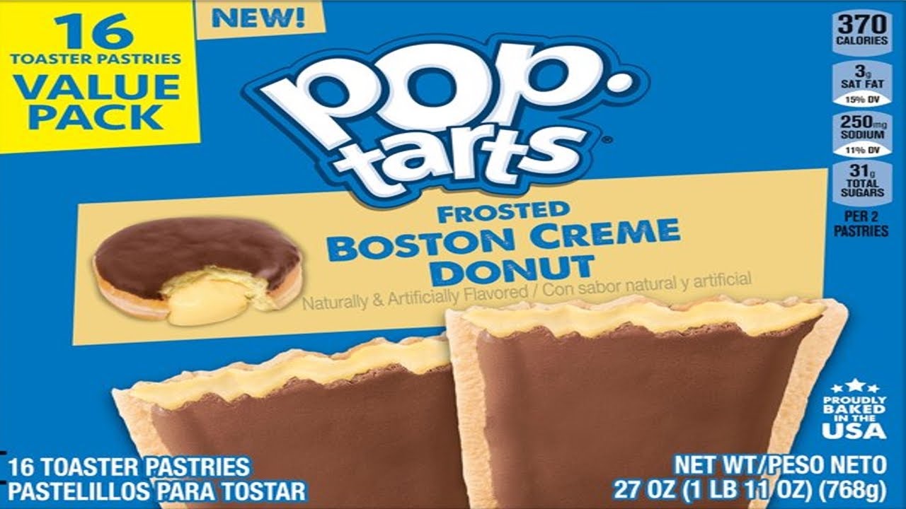 Kellogg Pop Tarts Frosted Boston Creme Donut REVIEW YouTube