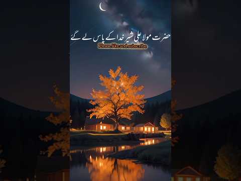 ایک بندہ حضرت مولا علی شیر خدا کے پاس لایا گیا    