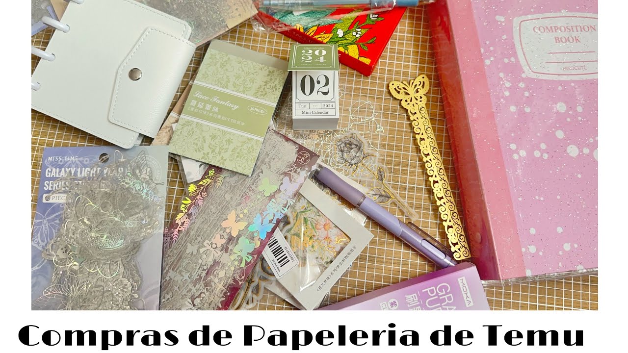 Compras de papeleria en Temu