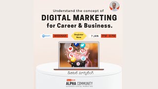 7PM LIVE  Today: Understand the concept of Digital Marketing for Career & Business