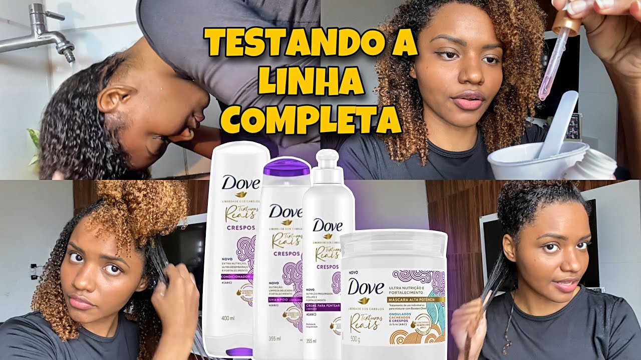 DOVE TEXTURAS REAIS CRESPO | ROTINA CAPILAR COM A LINHA COMPLETA!