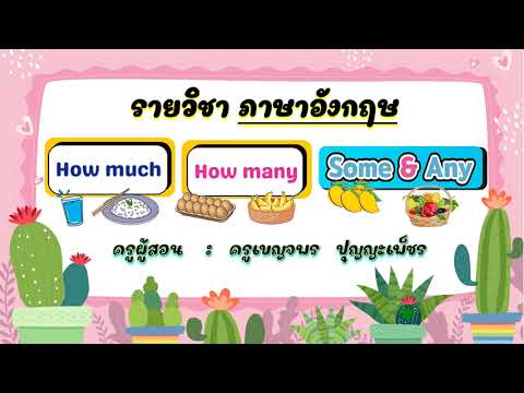 การใช้ How much กับ How many การใช้ some any