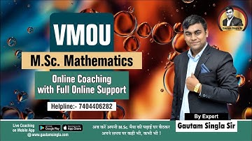 VMOU M.Sc. Mathematics Complete details ! How to Start Preparation ! Helpline:- 7404406282