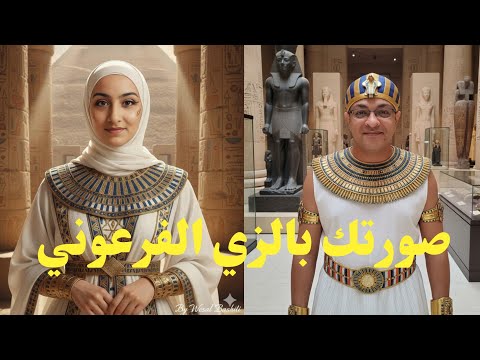 ازاى تحول صورتك الي زي فرعوني قبل افتتاح المتحف المصري الكبير كيف تعمل ترند صورتي بالزي الفرعوني