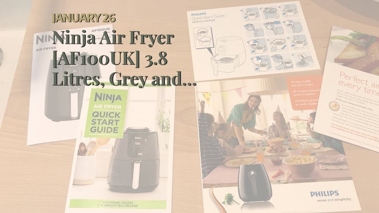 Ninja Air Fryer [AF100UK] 3.8 Litres, Grey and Black YouTube