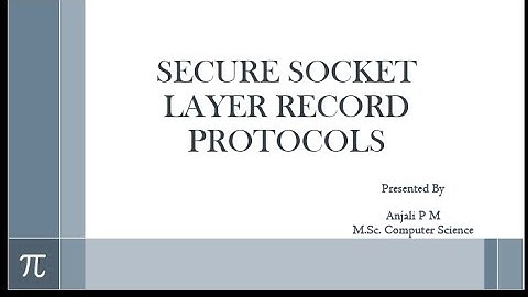 SSL RECORD PROTOCOL