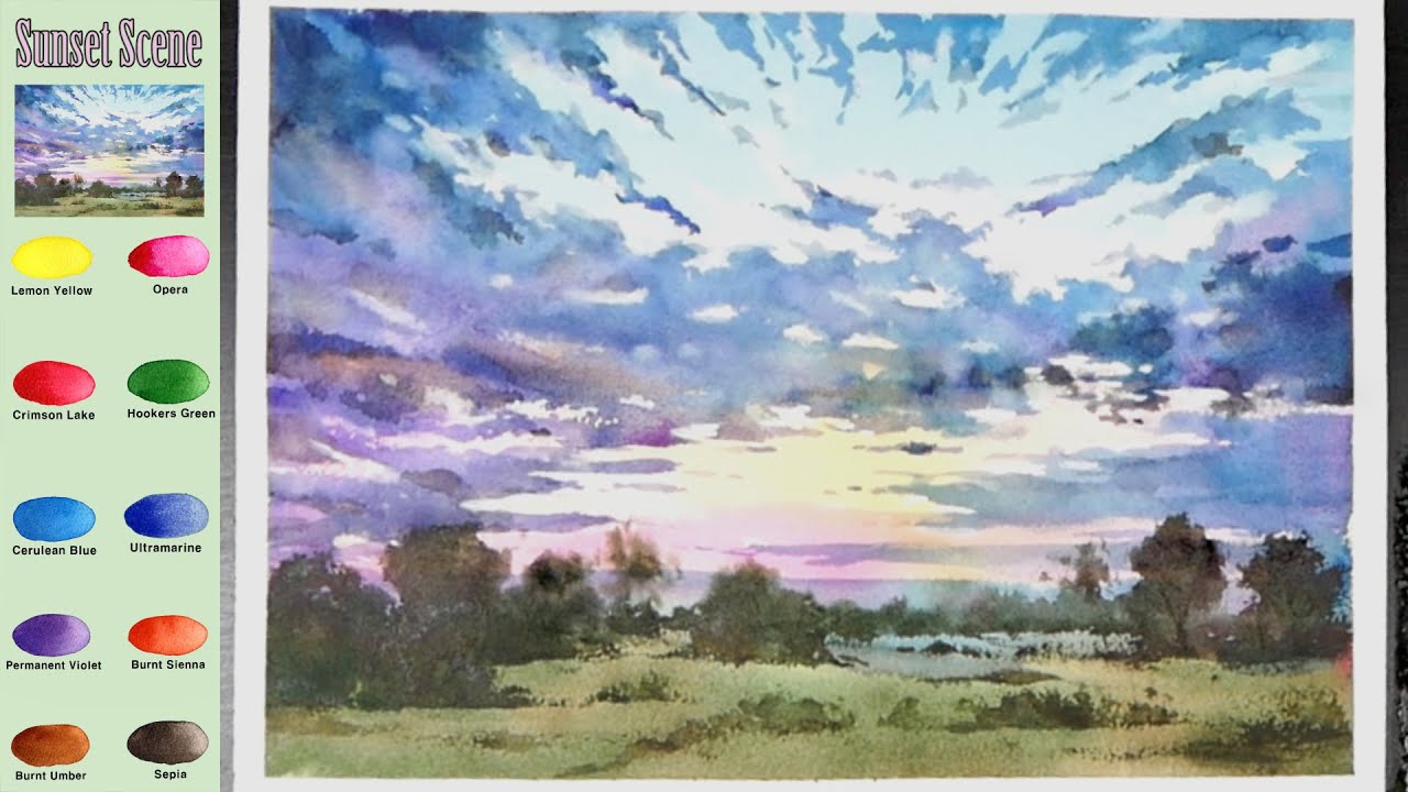 44 Easy Watercolor Landscape Painting Ideas