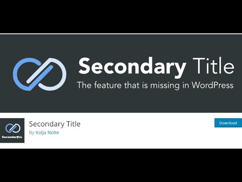 How to Adds a secondary title to wordpress posts | WordPress Tutorials