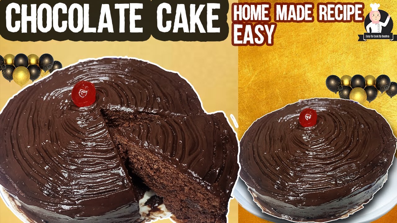 Chocolate cake recipe without oven | how to make birthday cake at home ...