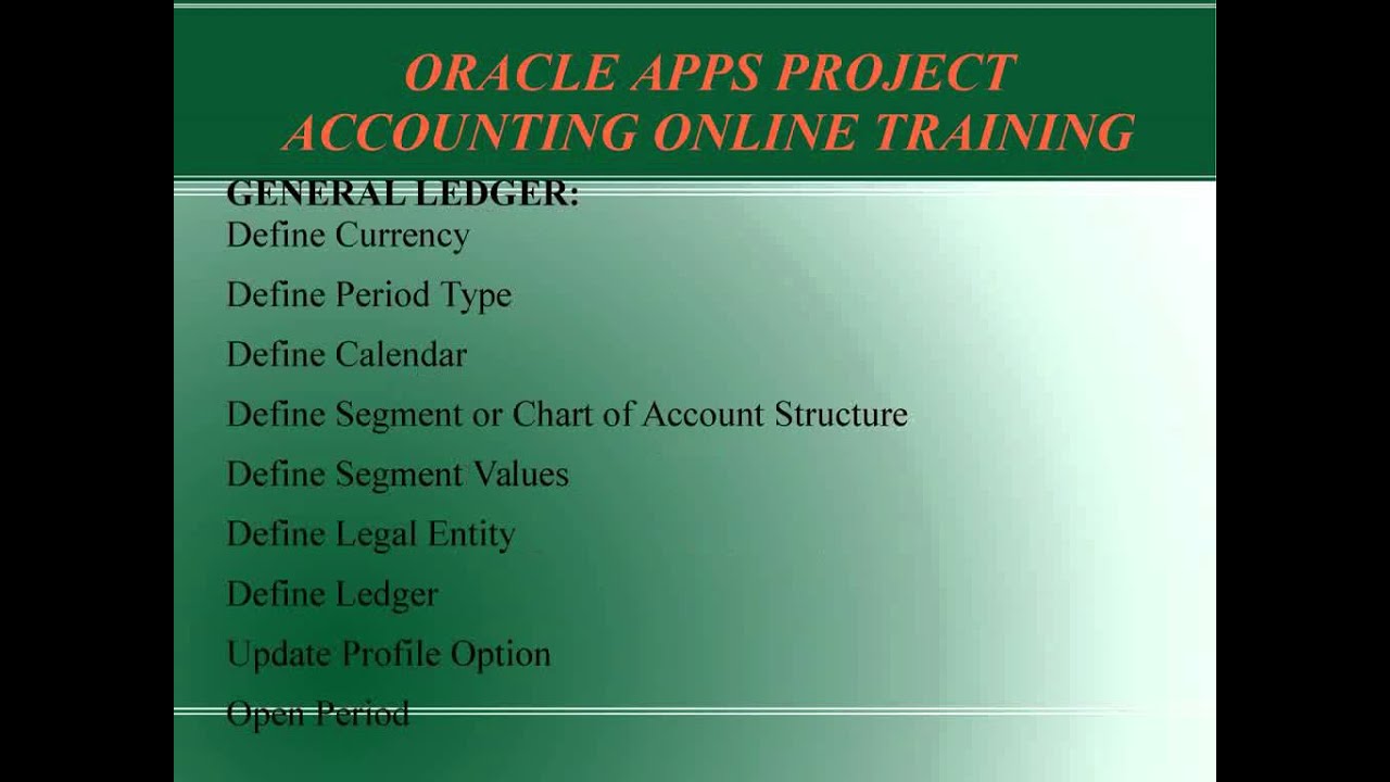 Oracle Apps Project Accounting Online Training in UK - YouTube