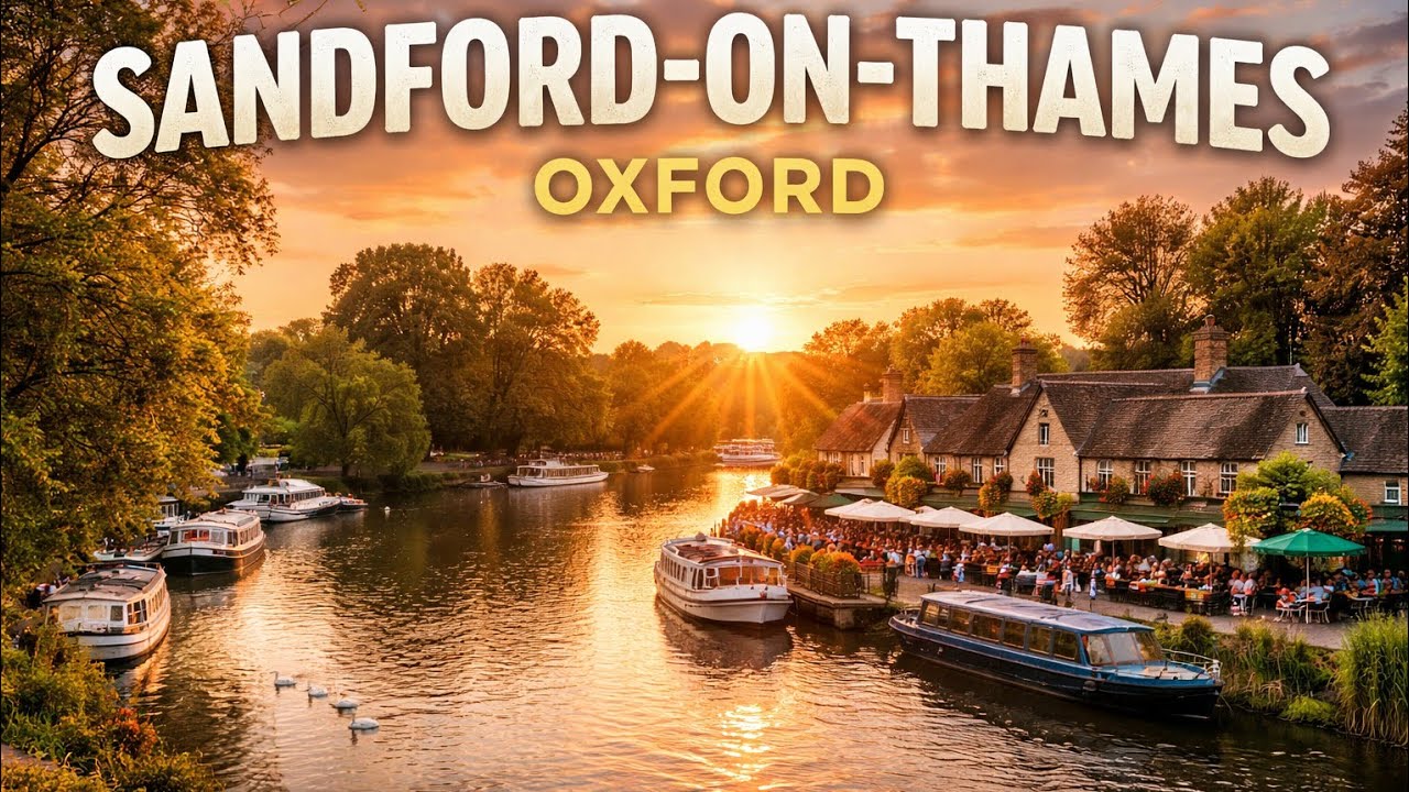 Sandford lock Oxford 4k HD Cinematic Aerial drone footage 