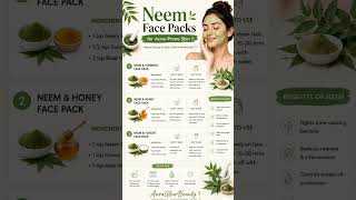 DIY Neem Face Pack for Stubborn Acne 🌿 #skincareroutine #diyfacepack #acnetreatment