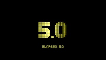 10 seconds countdown timer with 1 fractional digits accuracy