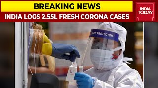India Recods 2.55 Lakh Fresh Covid Cases, Positivity Rate Falls To 15.52% | Coronavirus Update