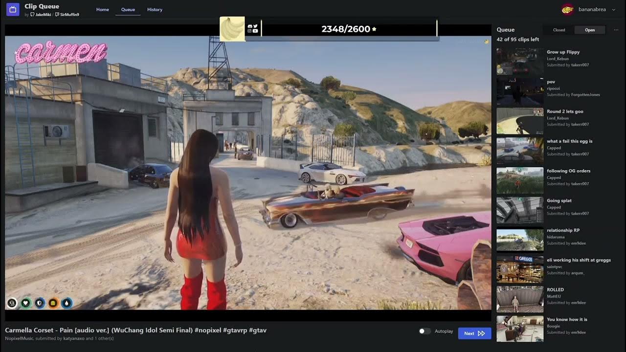 Bananabrea reacts to Carmella's song (Pain) Nopixel 3.0 YouTube