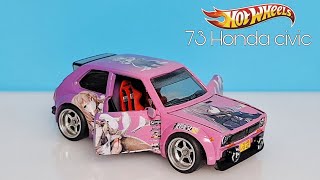 custom hot wheels 73 honda civic