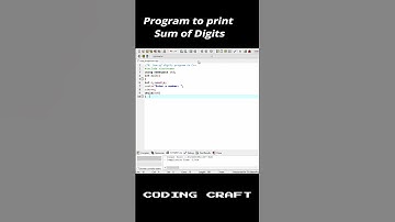 Sum of digit program in c++ | Coding Craft |Programing Learning| c++ | #codingcraft