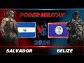 SALVADOR vs BELICE Comparación de poder militar 2024 | SALVADOR vs BELIZE Military Power Comparison