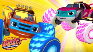 Watts Stops a Cannonball Blasting Machine! w\/ Blaze and AJ | Blaze and the Monster Machines