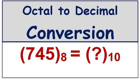 Octal to Decimal Number conversion In Hindi - 2021-1 |How to Change Octal to Decimal