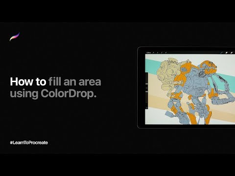 How To Fill An Area Using Colordrop In Procreate