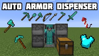 How To Build An Automatic Compact Armor Equipper Simple Minecraft 1.18 Tutorial