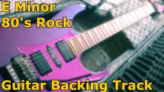 Video voorbeeld van "E Minor 80s Rock Guitar Backing Track 120BPM"