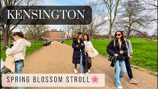 Exploring Kensington High Street to Kensington Palace | London Sunny Spring Stroll [4K HDR]