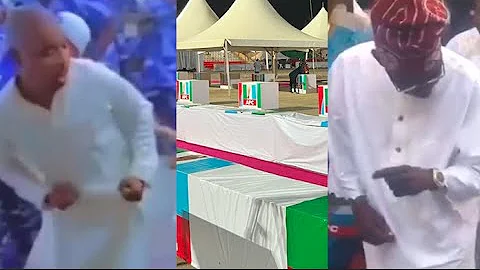Watch Bola Tinubu, MC Oluomo Dancing & Rejoicing As He Wins APC Presidential Primary