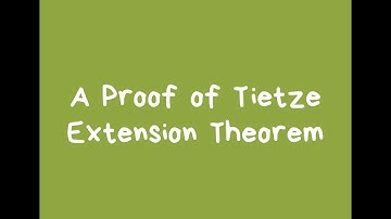 A Proof of Tietze Extension Theorem
