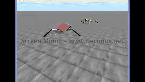 Evolved Prey Quadruped with Random Predator Quadruped