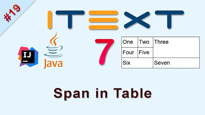 #19 Column Span and Row Span in Table : iText Java